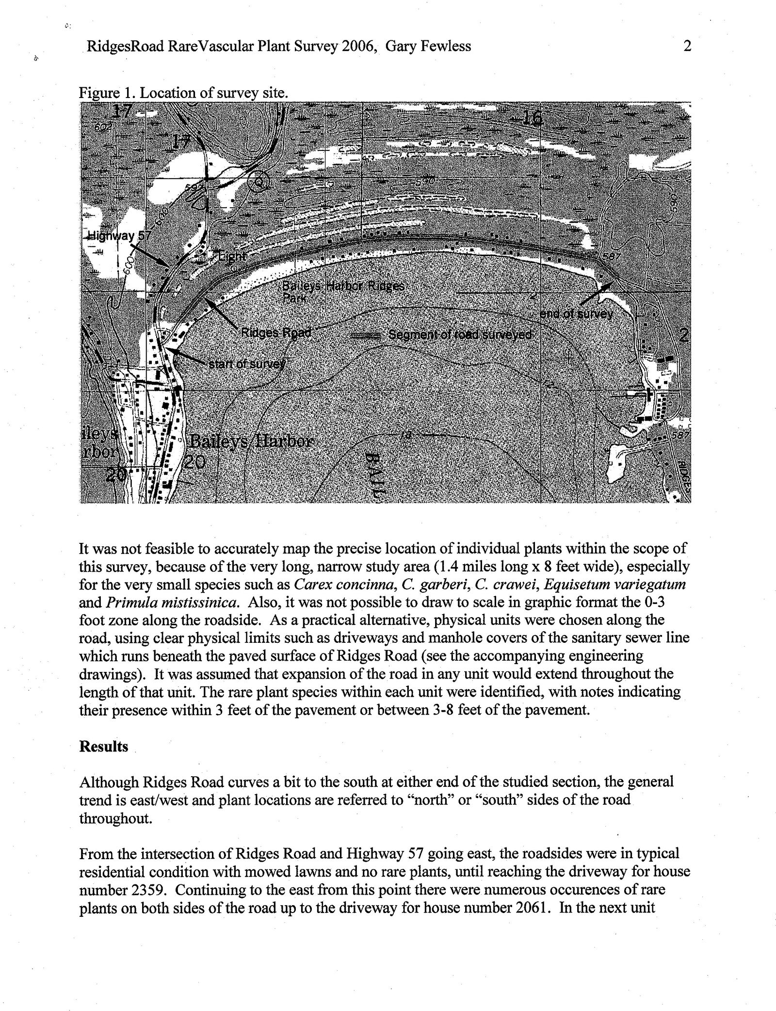 2006 Rare Plant Survey, page 2