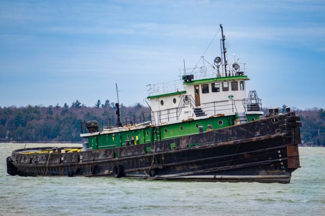 The Donny S aground in Baileys Harbor